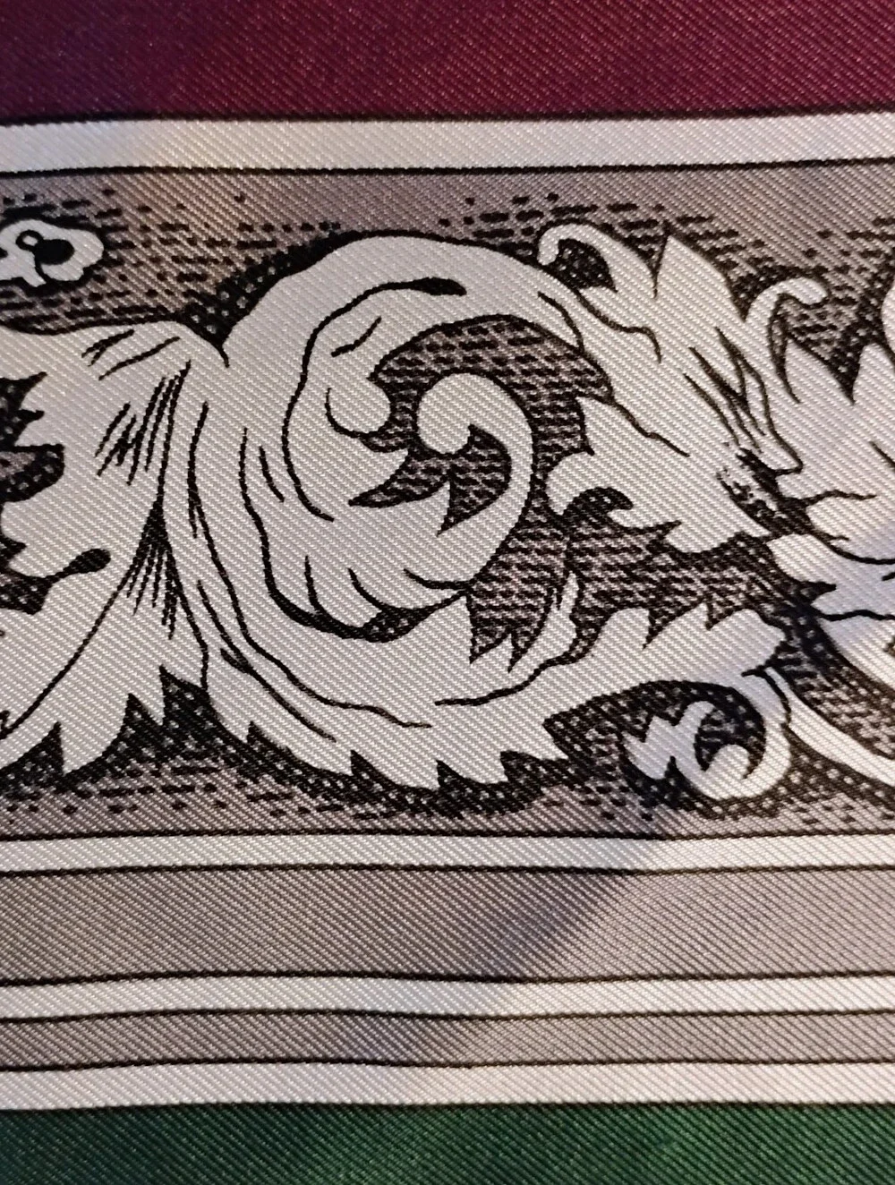 Vintage Ginnie Johansen 100% Silk Scarf 36” Heraldic Coat of Arms Japan